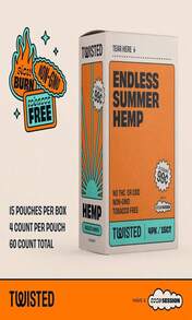 Twisted Hemp Wraps Natural Cigarette Rolling Papers Display | 4 Wraps Per Sleeve | Pack Of 15 | 60 Wraps Total - ColorD - 查看 9