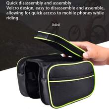 1PC Bicycle Rack Bag, Waterproof Top Tube Bag, Mobile Phone Pocket With Touch Screen, Bicycle Accessory Bag, Suitable For Road And Mountain Bikes