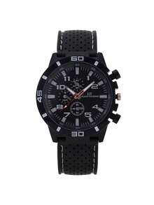 1 Piece/Set Men's Quartz Watch, Car Line, Casual And Personalized Silicone Strap, Sports Student Watch - Three-piece Set - View 4