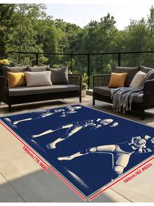 1 buc. Covoraș antiderapant cu design modern pentru teren de fotbal american - Covor de baie absorbant, cu uscare rapidă, anti-oboseală, covoraș de baie și covoraș de duș mic - Esențial pentru camera, casa și decorul casei pentru adolescenți