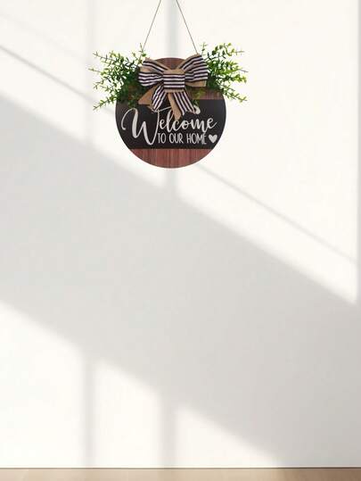 12-Inch Handmade Farmhouse Front Door Wreath, 1pc Housewarming Gift For Home Decor Indoor And Outdoor