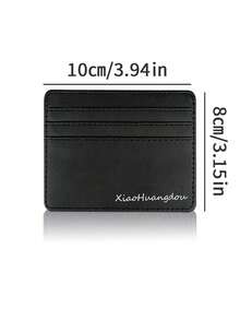 Suport de card cu mai multe sloturi pentru carduri, pentru husă de card compactă din piele PU neagră, portofel pentru carduri, pentru uz zilnic, design practic: sloturi multiple pentru carduri de credit, carduri de identitate, carduri bancare, bani pentru permis de conducere; piele PU anti-zgârieturi pentru durabilitate, potrivit pentru lucrătorii la birou, studenți, cumpărători, navetiști, excursii la cumpărături, navete de afaceri.