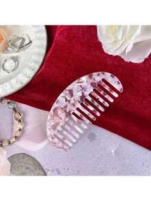 1 chiếc lược nhỏ gọn tối giản họa tiết vân đá cẩm thạch, lược chải tóc mini bằng sợi acetate, thích hợp cho du lịch hàng ngày, hoạt động ngoài trời, thể thao, văn phòng, trường học, kẹp tóc, phụ kiện tóc, quà tặng cho phù dâu và nhiều hơn nữa. - Nhiều màu - Xem 3