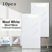 10/20 片现代白色大理石剥离粘贴瓷砖墙板 - 自粘乙烯基防溅板，适用于厨房和浴室，易配设计，23.62X11.81 英寸 - 彩色 - 查看 15