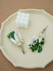 Dried Flower Bouquet - Green - View 4