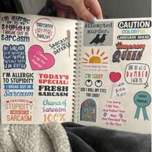 50-Pack Humorous Satirical Graffiti Paint Stickers, Reusable Self-Adhesive Stickers For Laptops, Water Bottles, Luggage - Colored, Funny Designs - Great For Holiday Gifts, Cute Stickers For Plastic, Glass, Metal, Ceramic Surfaces,Room Decor, Home Decor, Fall Decor, Bedroom Decor - Multicolor - View 4