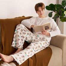 Mens Pajama Pants Soft Flannel Fleece Pajama Bottoms Sleep & Lounge Pants With Pockets And Drawstringhalloween - Lười biếng - Xem 10
