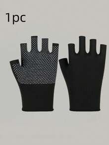 Wear-Resistant Full Palm Anti-Slip Nylon Dot-Coated Fingerless Breathable Work Gloves, Suitable For Express Packaging, Sorting, Outdoor Fishing, Fitness Cycling, Construction Work, Farm, And Garden Labor. If You Love Your Husband, Buy Him A Pair