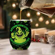 Nightmare Before Christmas Stainless Steel Mug - 12oz Double-Wall Vacuum Insulated Cup, Wear-Resistant, , Dishwasher , Perfect For Hot & Cold Drinks, Christmas Halloween Gift Fo - White - View 7