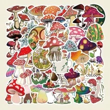 Cartoon Mushroom Graffiti Stickers - Creative Cute Waterproof Graffiti Stickers For Luggage & Water Cup Decoration