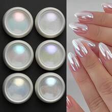 12pcs/Set Aurora Nail Powder Purple Pink Blue Chrome Glitter Pigment Dust UV Gel Polish Nail Art Dipping Powder Manicure - 彩色 - 查看 6