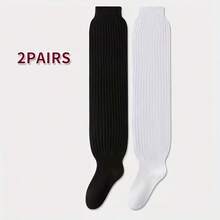 2/1 双可爱日式阔腿袜，百搭又显气质。女士竖条纹长袜，叠穿款，应季保暖睡眠袜，理想的圣诞新年礼物，温暖居家睡眠袜，寒冷天气必备单品，袜子收藏家的必备单品。可手洗或干洗。纯色。及膝针织拖鞋袜，舒适地穿在地板上。 - 彩色 - 查看 10