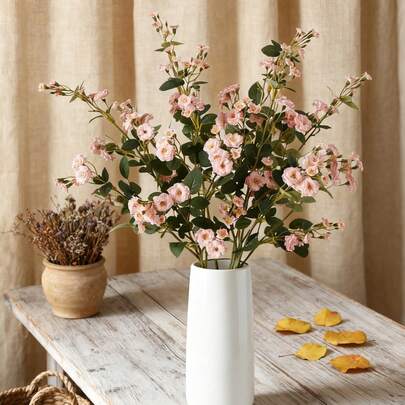 1 束/3 束人造玫瑰花，70 厘米人造假花非常适合婚礼装饰、情人节装饰、生日装饰、周年纪念装饰、家居装饰、桌面装饰、卧室和浴室装饰、书桌装饰、房间装饰用品、秋季装饰、秋季装饰、桌面装饰、家居、派对和婚礼装饰的花盆装饰