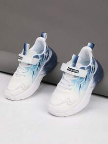 All Season Casual Sports Skateboard Shoes, For Teenagers, Campus Students, Outdoor Leisure Sports Shoes, Running Shoes, Hiking Shoes, With Hook And Loop Closure For Easy Wear, Lightweight & Breathable - Blue - View 4