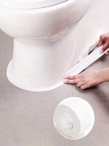 1卷3.8厘米宽白色地板密封胶带，防水防霉，适用于厨房、浴室、卫生间、家居装饰，易于使用，适合家居装饰、春季装饰、生日、毕业礼物、浴室配件、浴室工具 - 白色 - 查看 4