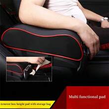 3.3 Inch Thick PU Leather Car Armrest Box Pad, Universal For All Seasons, Size 13.39 * 6.69 * 3.35 Inch, Car Armrest Pad, High-End Elbow Support Armrest Storage Protective Cover, Car Interior Accessories, Automotive Supplies - one-size - View 12