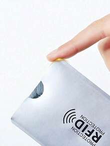 10pcs/20pcs RFID Silver Card Holder Protects Against Demagnetization Credit Card Bank Card Identity Card Holder Shields Against Scanning Anti-Magnetic Anti-Theft Anti-Skimming Card Cover Credit Card Sticker Card Sticker Card Cover Credit Card Cover Protector Sleeves Waterproof Card - Multicolor - View 5