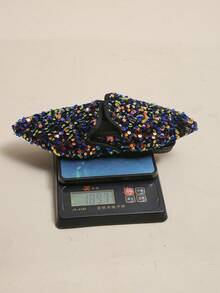 Plus Size 35-45 Pointed Toe Flat Slip-On Mules, French Soft Bottom Rainbow Sequin, Suitable For Summer & Autumn Outdoor & Daily Wear Women Flat Sandals - Purple Rainbow Sequins - View 8