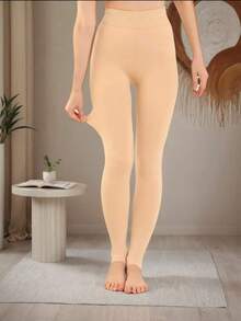 Solid Color Warm Tights, Sexy Slim Fit Thermal Tights, Comfortable - Multicolor - View 10