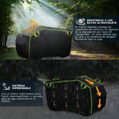 Funda Impermeable para ATV Pequeño, 420D Protección el Agua el Viento los Rayos, y vehículos eléctricos para niños pequeños 256 * 110 * 120CM