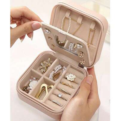 大容量首饰盒，首饰收纳盒，多功能首饰展示盒，女士礼物，圣诞礼物，化妆包，旅行必备
