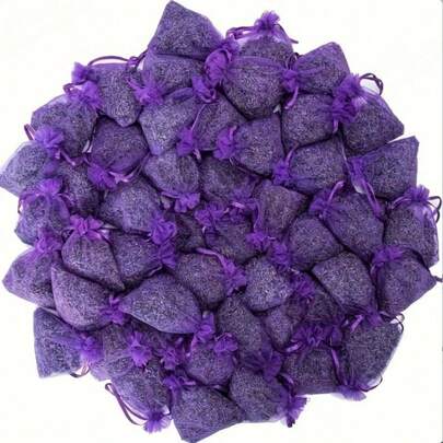 6/10/20 قطعة من أكياس العطر بعطر اللافندر، مناسبة لأدراج الملابس والخزائن - رائحة منعشة، أزهار بنفسجية مزيفة، رائعة لديكور المنزل في غرفة المعيشة والنوم والمكتب والسكن الجامعي