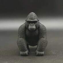 3D gedruckte schwarze Gorilla Statue, sammelbare Tierfigur, kreative Tischdekoration, Plastikhandwerk geeignet für Zuhause, Büro und Wohnzimmer Dekoration, Silberrücken Gorilla Skulptur, Innen-/Außendekoration - Verschiedenfarbig - Übersicht 6