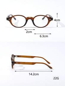 1 par de gafas de estilo punk retro con remaches y montura pequeña, de moda callejera personalizada sin receta para hombres