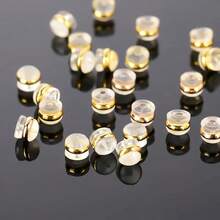 10pcs Silicone Hamburger Shaped Earring Backs, Reinforced Lock Design, No Piercing Needed, Suitable For Pendant Earrings, Party Wear And Daily Use