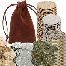 20/50/100/150枚合金海盗宝箱硬币套装，适用于桌游、游戏代币、角色扮演，是送给朋友的理想礼物。 - 彩色 - 查看 2