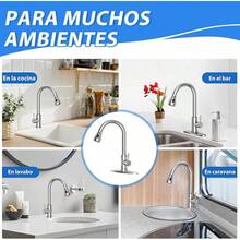 PERRYHOME Grifo de Cocina de acero inoxidable 304, 360 ° Grifo para Fregadero de Cocina de Agua Caliente y Fría Llave, Mezclador de Fregadero de Cocina con Pulverizador Desplegable - pago - Ver 6