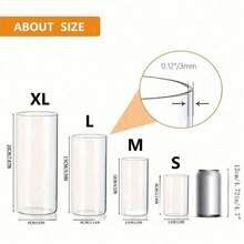 8/4pcs Glass Cylinder Vases, Tall Clear Flower Vase, Hurricane Floating Candle Holder For Table Centerpiece, Wedding, Home Decor Room Decor Glass Vase