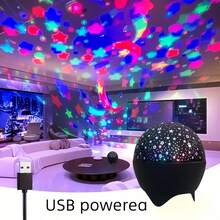 1pc New Atomic Bomb Base Projection Lamp, Stars & Moon Projection Light, USB Starry Sky Projector, Suitable For Holiday Gifts, Outdoor, Christmas, Halloween