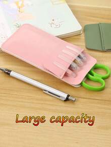 Custom Text PU Pen Bag, Durable Anti-Leakage Nurse Pocket Pen Holder, Large Capacity Portable Ballpoint Pen Storage Bag, PU Leather Medical Nurse Bag - Double Layer Durable Pen Case, Multi-Color Options, Large Capacity Portable Storage Pouch, Medical Professional Equipment, Sturdy Design,Christmas Gift Supplies - Multicolor - View 4