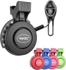 BOSTOM.F Campana De Bicicleta Timbre de Bicicleta Impermeable Bocina De Bicicleta De Volumen Ajustable con Carga USB Adecuado para Manillares De 2.2-3.2 Bicicleta General - Negro - Ver 12