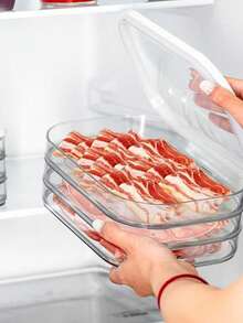 Ensemble de boîtes de conservation d'aliments pour animaux de compagnie scellées, boîte de conservation fraîche transparente à plusieurs couches avec couvercle, boîte à bacon pour animaux de compagnie, organisateur de réfrigérateur, boîte-repas hermétique pour réfrigérateur, boîte de conservation des aliments, boîte d'emballage pour viande/aliments surgelés réutilisable, boîte de portion transparente, boîte de rangement pour fruits et légumes, accessoires de cuisine, articles de première nécessité, fournitures de cuisine, convient aux passionnés de cuisine, boîte de rangement de cuisine