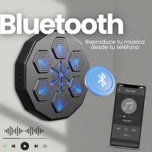 Máquina de Boxeo Inteligente con Música Bluetooth Integrada, Entrenamiento de Boxeo Interactivo, Objetivo de Reacción de Pared Recargable, Perfecto para Entrenamiento en Casa y Gimnasio - 1 - Ver 6