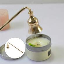 1pc Durable Multi-Color Metal Candle Snuffer - Elegant Handle Design, For Extinguishing Flames, Holiday Home Decor Gift, Suitable For Christmas, Valentine's Day, Birthday, Thanksgiving, Holiday Accessories | Refined Style | Sturdy & Durable - Multicolor - View 3