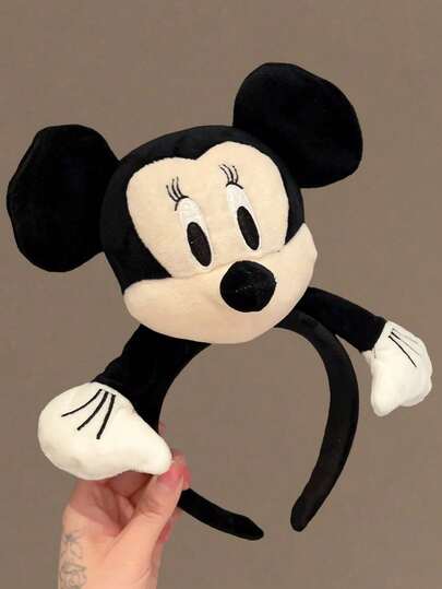 Tão grande! Faixa de cabelo exagerada e fofa do Mickey, cartão fotográfico criativo para meninas em parque de diversões, faixa de cabeça fofa de desenho animado. Faça você mesmo. É o presente perfeito para um amigo ou parceiro. Cerimônia de formatura - Cerimônia de abertura. Presente de volta às aulas - Presente de formatura. Presente de Dia dos Namorados. Decoração. Perfeito. Presentes para a festa.