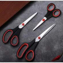 Kit 3  Tesouras Em Aço Inox Corte Costura Artesanato Domestico e profissional - Damasco - Visão 1