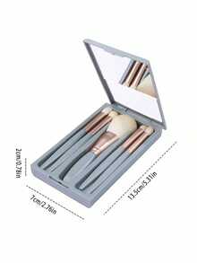 5 Stücke/Set tragbarer Makeup-Pinsel-Set mit Spiegel, Muster mit weißen Gänseblümchen Buchstaben A-Z, verpacktes Makeup-Pinsel-Set, multifunktionaler Makeup-Pinsel mit Spiegelbox, Mini-Multifunktions-Makeup-Stift, Foundation-Makeup-Pinsel, Lidschatten-Pinsel, Grundlagen-Beauty-Tool-Mischpinsel. Der Makeup-Organizer-Ständer enthält Makeup-Pinsel, praktisches Mädchen-Geschenk-Makeup-Tool-Set, ideal als Geschenk, tragbare Reiseutensilien, Reisebedarf, Pinsel-Set, Makeup-Pinsel-Set, Makeup-Set komplett, Makeup-Pinsel-Set, komplettes Makeup-Set, Pinsel-Set, Makeup-Pinsel-Set, Makeup-Geschenkset, Set