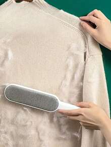 1pc Reusable Double-Sided Hair Removal Brush, Static Cling Pet Hair Remover, Manual Static Lint Brush For Cat Hair, Clothes, Sofa, Furniture, Bedding And Carpet Cleaning - Plastic Material, No Electricity Needed, Gently Shaves And Cleans Fur, Creates A Tidy Home - Multicolor - View 4