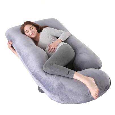Piorlado Schwangerschaftskissen, Seitenschläferkissen, G Shaped Full Body Maternity Pillow With Removable Cover Ganzkörper, mutterschaftskissen