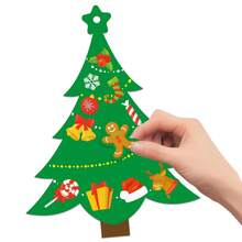 24pcs Christmas Tree DIY Craft Kit - Use Stickers To Make Your Own Holiday Cards, Great For Christmas Parties And Family/School Activities