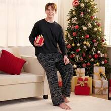 Mens Pajama Pants Soft Flannel Fleece Pajama Bottoms Sleep & Lounge Pants With Pockets And Drawstringhalloween - Fair Island Grey - View 5