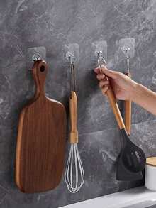 50pcs Heavy Duty Adhesive Wall Hooks, Sticky Wall Hangers, Damage-Free, Waterproof, Max 33lbs, Suitable For Bathroom, Kitchen, Towels, Coats, Keys - Multicolor - View 10