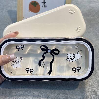 创意超轻透明眼镜收纳盒，抗压防震便携式保护盒，适用于学生、近视眼镜、太阳镜、老花镜，时尚眼镜收纳盒，磁吸式闭合设计，耐用硬壳保护，小巧旅行配件，日常携带必备品