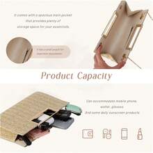 Straw Clutch Top Handbags Raffia Bag Purse Woven Tote CrossBag Women Beach Summer Travel 2025 - 白色 - 查看 10