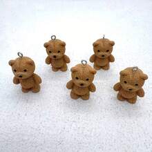 5/10pcs Resin 3D Bear Pendant, Suitable For DIY Jewelry Making, Perfect For Earrings, Necklaces, Bags And Keychains