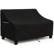 Outdoor Waterproof Patio Chair Covers, 33W X 35D X 36H Inches Weather Resistant Furniture Cover Heavy Duty 600D Oxford 2-Pack, Beige And Brown